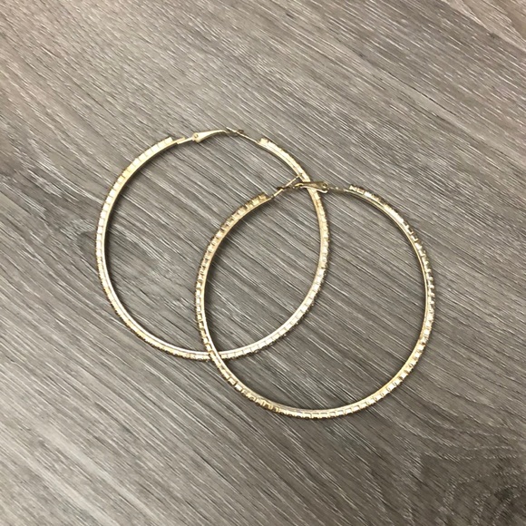 Jewelry - Crystal hoop earrings